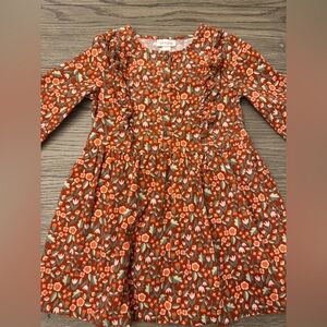 Cat & Jack Orange Floral Kids Dress